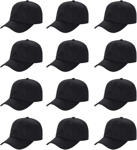 12 Pack Baseball Caps Adjustable Bulk Baseball Hat for Men Women,Breathable Sports Caps in Saudi Arabia