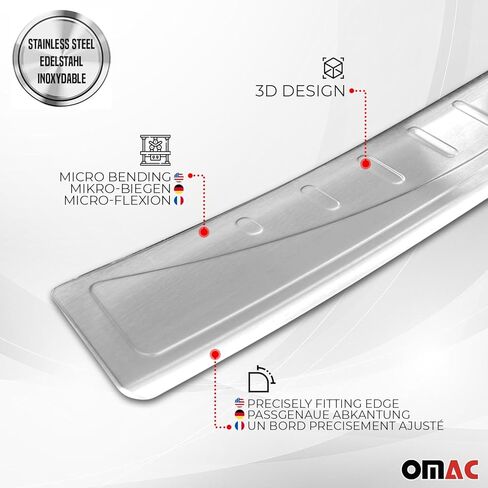 OMAC Rear Bumper Sill Cover Protector for Volvo XC90 2016-2025 Stainless Steel 1Pc in Saudi Arabia