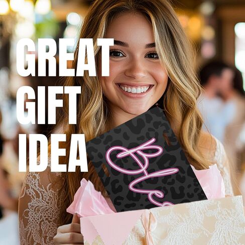 لوحة ترخيص أمامية مزخرفة مباركة للنساء ديكور سيارات Leopard Black Leopard Girly Tag Tag Animal Print Associory Gift for Mom أو Teens in Saudi Arabia