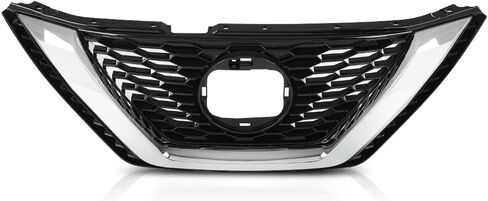 G-PLUS Front Bumper Upper Grille w/Insert Compatible with Nissan Sentra SR 2013-2015 Chrome Shell Grill Inserts 623103RM0A NI1200253 in Saudi Arabia