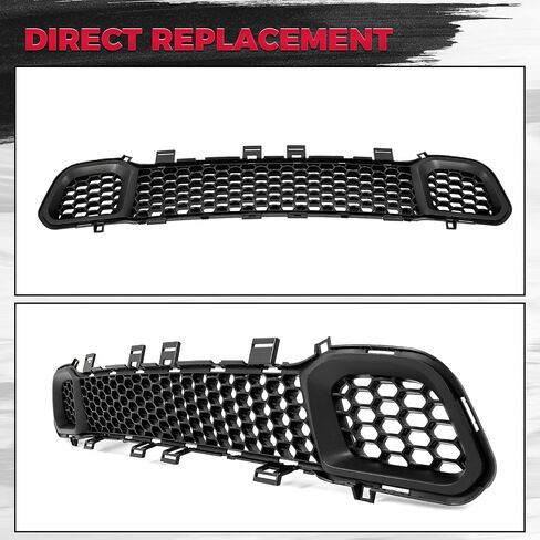 HECASA Front Lower Grill Compatible with 2014-2018 Jeep Cherokee 68203216AA CH1036126 Bumper Grille Assembly ABS Plastic Black in Saudi Arabia