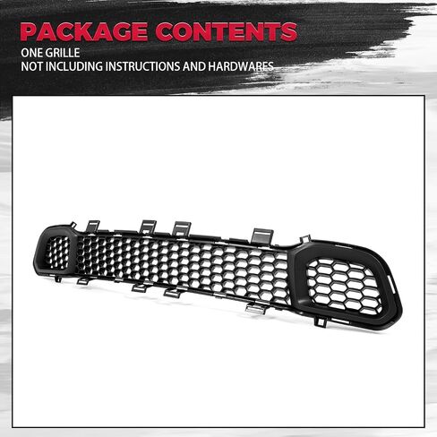 HECASA Front Lower Grill Compatible with 2014-2018 Jeep Cherokee 68203216AA CH1036126 Bumper Grille Assembly ABS Plastic Black in Saudi Arabia