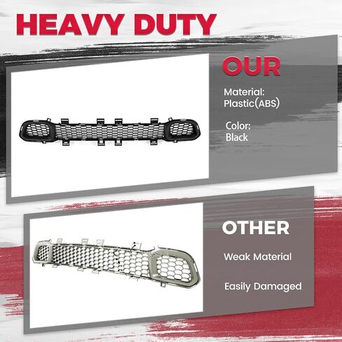 HECASA Front Lower Grill Compatible with 2014-2018 Jeep Cherokee 68203216AA CH1036126 Bumper Grille Assembly ABS Plastic Black in Saudi Arabia