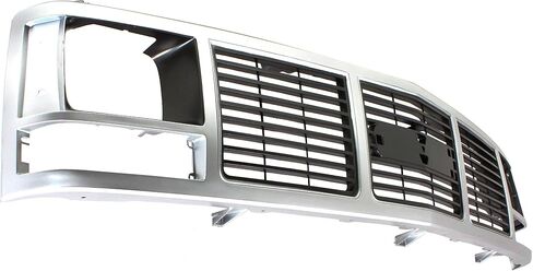Garage-Pro Grille Assembly - Compatible with 1992-1993 GMC Yukon, Fits 1988-1993 GMC C1500, K1500, C2500, K2500, C3500, K3500 - Silver in Saudi Arabia