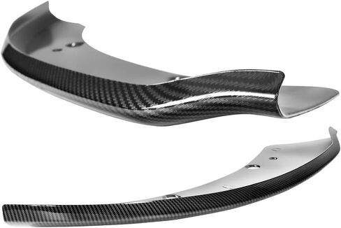 IKON MOTORSPORTS, Front Bumper Lip Protector Compatible with 2015-2023 Dodge Charger Scat Pack SRT, Carbon Fiber Print Air Chin Dam Lower Lip Guard Protector Left Right Side Pair in Kuwait