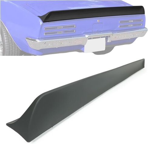 KUAFU Trunk Rear Bumper Spoiler Compatible with 1967 1968 Pontiac Firebird Chevrolet Camaro Wing Fin Air Dam Deflector Nylon Gray in Saudi Arabia