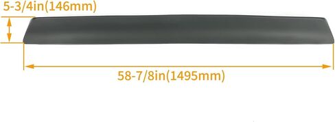 KUAFU Trunk Rear Bumper Spoiler Compatible with 1967 1968 Pontiac Firebird Chevrolet Camaro Wing Fin Air Dam Deflector Nylon Gray in Saudi Arabia