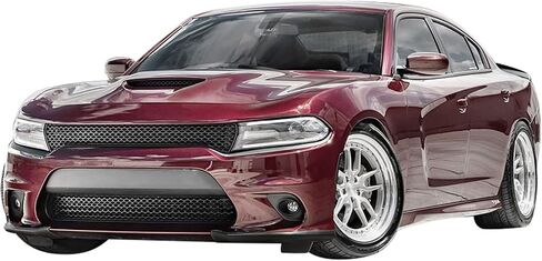 Ikon Motorsports ، واقي الشفاه الأمامي الوفير متوافق مع 2015-2023 Dodge Charger Scat Pack SRT ، ألياف الكربون طباعة سد الذقن السفلى واقي الشفاه اليسار الزوج الأيسر الأيسر. in Saudi Arabia