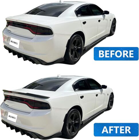 WildWell Rear Trunk Spoiler for 2015-2024 Dodge Charger SXT SRT Hellcat SE Daytona RT GT Pursuit ScatPack, Charger Rear Spoiler Hellcat Style Ducktail Wing Matte Black in Kuwait