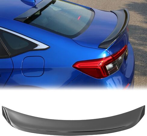 FREEMOTOR802 Compatible with 2022-2025 Honda Civic 11th Gen 4-Door Sedan Duckbill Trunk Spoiler, IKON Style Gloss Black ABS Plastic Rear Tail Lip Trunk Wing Spoiler in Saudi Arabia
