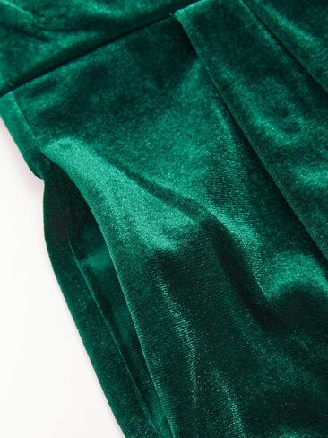 CIDER Women's Velvet Off-shoulder Solid Ruched Jumpsuit in Saudi Arabia