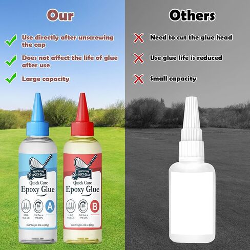 Quickly Cure Golf Club Epoxy 8.8oz, Quick Cure Transparent Durable Golf Epoxy, Golf Shaft Epoxy Used to Repair All Golf Clubs, Golf Heads, Drivers, Putters and Irons in Saudi Arabia