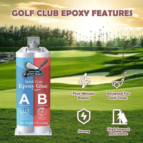 Quickly Cure Golf Club Epoxy 8.8oz, Quick Cure Transparent Durable Golf Epoxy, Golf Shaft Epoxy Used to Repair All Golf Clubs, Golf Heads, Drivers, Putters and Irons in Saudi Arabia