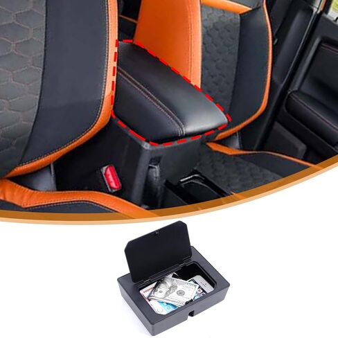 Armrest Hidden Storage Box for M-itsubishi L200 / Triton 2019-2023 Accessories, Center Console Organizer Tray ABS Black (2019-2023) in Saudi Arabia