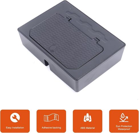 Armrest Hidden Storage Box for M-itsubishi L200 / Triton 2019-2023 Accessories, Center Console Organizer Tray ABS Black (2019-2023) in Saudi Arabia