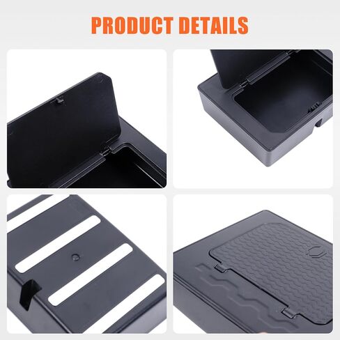 Armrest Hidden Storage Box for M-itsubishi L200 / Triton 2019-2023 Accessories, Center Console Organizer Tray ABS Black (2019-2023) in Saudi Arabia