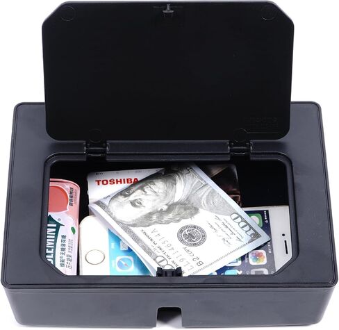 Armrest Hidden Storage Box for M-itsubishi L200 / Triton 2019-2023 Accessories, Center Console Organizer Tray ABS Black (2019-2023) in Saudi Arabia