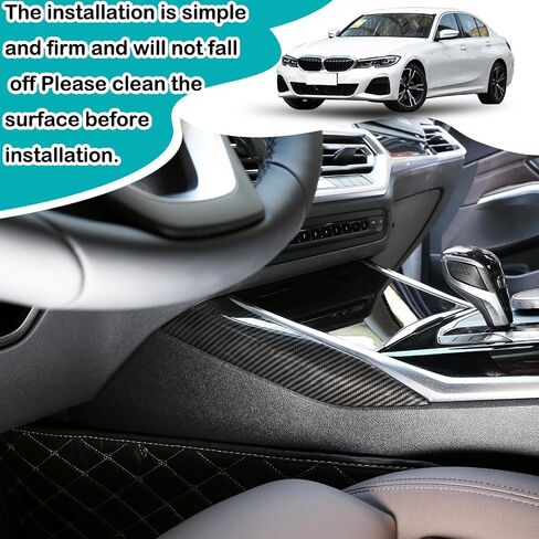 ABS Car Center Console Gear Shift Side Decorative Strip Sticker Compatible with BMW 3 4 Series G20 G22 320i 330i 325i 430i 425i M2 G87 i4 M50 i3 G28 Gear Box Side Cover Panel Frame Trim in Saudi Arabia