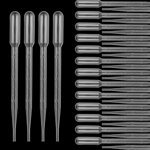3ML Disposable Plastic Eye Dropper Set, Essential Oil Transfer Pipette, Disposable Liquid Eye Dropper for Lab Science Multi- Purpose Makeup Tool, 12 PCS in Saudi Arabia