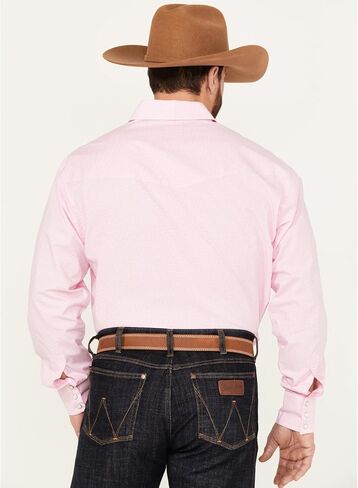 Wrangler Men's Pink Bucking Cancer Button Down Shirt in Saudi Arabia