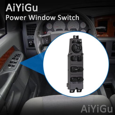 Power Driver Side Window Switch Control Button Compatible with 2002-2009 Dodge Ram 1500/2500/3500 Truck, Durango, Dakota, Sprinter 2500/3500, OEM 56049805AB/56049805AA in Saudi Arabia