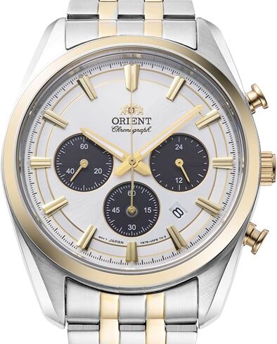 Orient Stretto Solar Chronograph White Dial Steel Strap Men’s Watch RA-TX0302S10B in Saudi Arabia