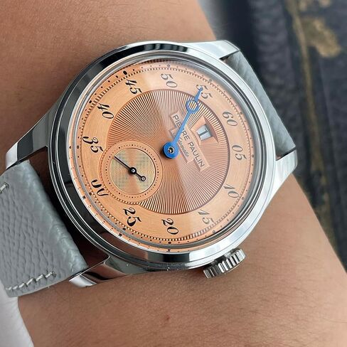 New Pierre Paulin Jumping Hour Men Watch Automatic Seagull ST17 Mechanical Watch Steel Watch Vintage Date Window 38mm in Saudi Arabia