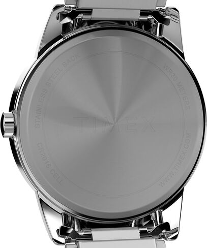 Timex Men's Easy Reader 40mm Watch-Silver-Lite Explistion Band Blue Dial Dial Silver-Flough Case in Saudi Arabia