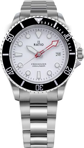 RATIO FreeDiver Sapphire Crystal Diver Watch Japanese Quartz Dive Watch 200m Water Resistant Diving Watch in Saudi Arabia