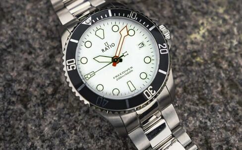 RATIO FreeDiver Sapphire Crystal Diver Watch Japanese Quartz Dive Watch 200m Water Resistant Diving Watch in Saudi Arabia