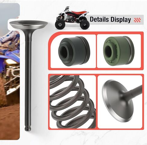 5TA-12111-00-00 Intake Exhaust Valve & Seal Spring For YAMAHA YFZ450 YFZ450R YFZ450V YFZ450SE 2004-2013 5TA-12112-00-00 5TA-12121-00-00 in Saudi Arabia