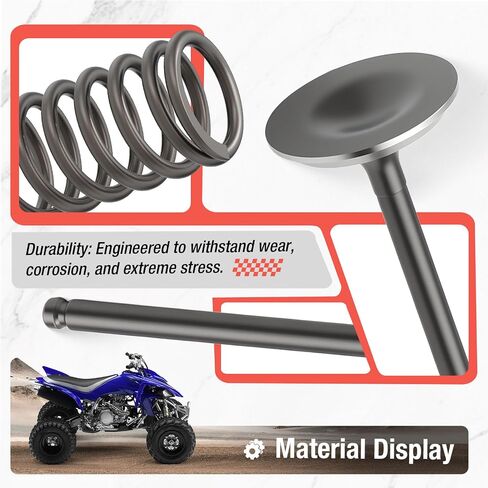 5TA-12111-00-00 Intake Exhaust Valve & Seal Spring For YAMAHA YFZ450 YFZ450R YFZ450V YFZ450SE 2004-2013 5TA-12112-00-00 5TA-12121-00-00 in Saudi Arabia