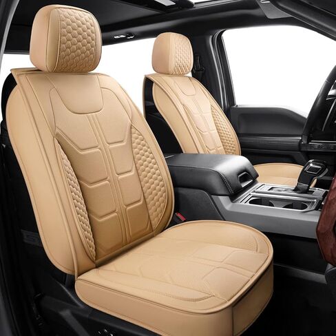 GXT Car Seat Cover Front Seats Cover with Waterproof Leather, Automotive Seat Cushion for Pickup Truck Fit for Select 2009-2022 Ford F-150 Models and 2017-2022 F250 F350 F450 Models (Grey) in Kuwait