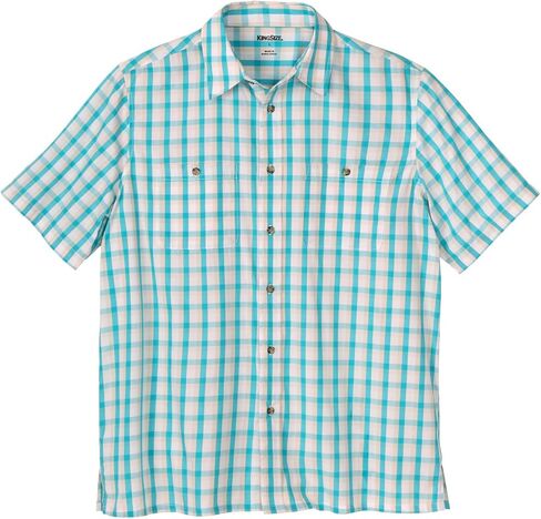 KingSize Men's Big & Tall Check Short-Sleeve Sport Shirt in Saudi Arabia