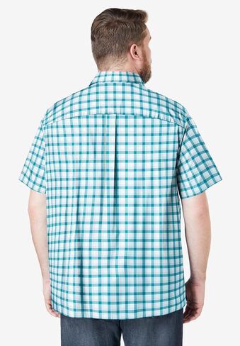 KingSize Men's Big & Tall Check Short-Sleeve Sport Shirt in Saudi Arabia