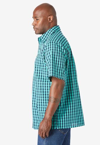 KingSize Men's Big & Tall Check Short-Sleeve Sport Shirt in Saudi Arabia