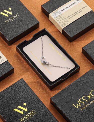 Pendant Necklace 316L Stainless Steel Paperclip Choker with Diamond Accents, Open Oval Minimalist Gold Jewelry Gift for Women in Saudi Arabia