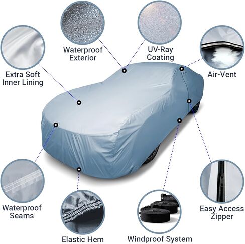 iCarCover Premium Car Cover for 1941-1952 Chevy Fleetline Heavy Duty Waterproof All-Weather Automobiles Custom Fit Indoor Outdoor UV Snow Protection Covers with Straps and Bag in Saudi Arabia