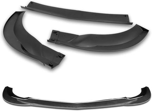 Q1-Tech ، Lip الأمامي المصد من أجل التوافق مع 2008-2011 Mercedes-Benz C300 / C350 Sedan (W204) ، و Air Lip Air Spoiler Air Body Kit Plainted Carbon Paint in Saudi Arabia