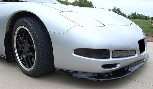 Front Bumper Lip Compatible with 1997-2004 Chevy Corvette C5, ZR1 Style Black PU Front Lip Finisher Under Chin Spoiler Protector Air Dam Chin Diffuser Add On by IKON MOTORSPORTS, 1998 1999 2000 2001 in Saudi Arabia
