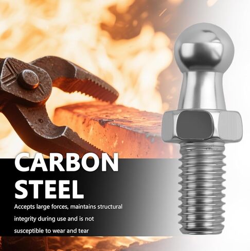 4pcs 10 مم كرات مسمار مع 4pcs قفل المكسرات ، 5/16-18 الخيط × 1/2 "الطويل شانك غاز الدعامة عشيق لدعم رفع غاز ، وملحقات السيارات الاحترافية الدعامز جبل (أسود) in Kuwait