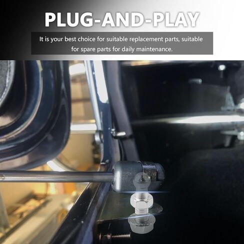 4pcs 10 مم كرات مسمار مع 4pcs قفل المكسرات ، 5/16-18 الخيط × 1/2 "الطويل شانك غاز الدعامة عشيق لدعم رفع غاز ، وملحقات السيارات الاحترافية الدعامز جبل (أسود) in Kuwait