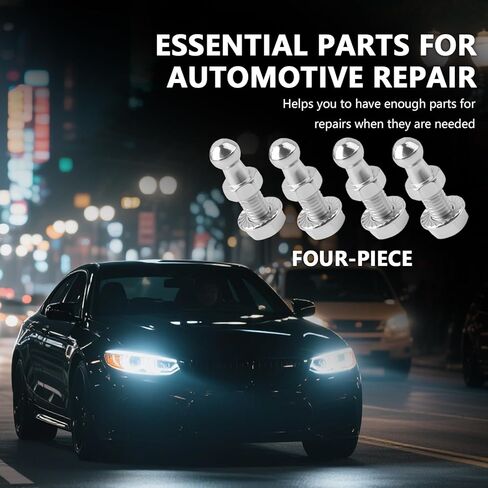 4pcs 10 مم كرات مسمار مع 4pcs قفل المكسرات ، 5/16-18 الخيط × 1/2 "الطويل شانك غاز الدعامة عشيق لدعم رفع غاز ، وملحقات السيارات الاحترافية الدعامز جبل (أسود) in Kuwait