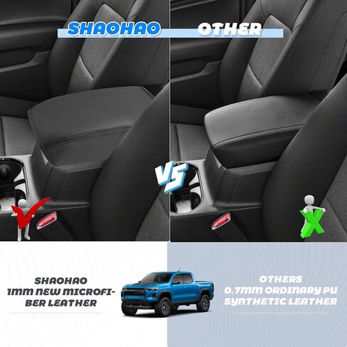 Shaohao 2023 2024 2025 غطاء ذراعي Chevy Colorado Carend لعام 2023 2024 2025 ملحقات شيفروليه كولورادو (شاحنة العمل/LT/Trail Boss/Z71/ZR2) Center Cover Cover Arm Rest Pad Pad Pad Switctor in Saudi Arabia