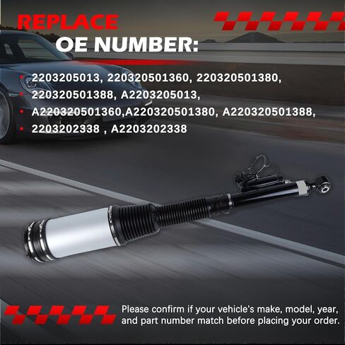 Rear Air Suspension Strut Compatible with 2000 2001-2006 S430 S500 S55AMG OE 2203205013 220320501360 220320501380 in Kuwait