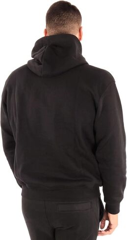 Men's Essential Fleeve Pullover Hoodie Kangaroo Pocket DQ7466 Grey (Large) in Kuwait