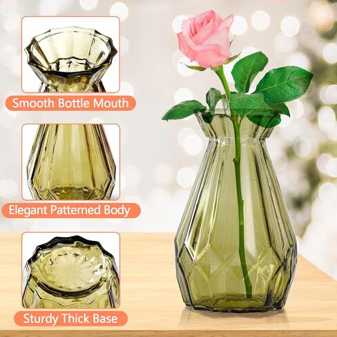 12 Pcs Glass Bud Vases, Colorful Bud Vase Set, Small Decor Vintage Vase, Colored Flower Vases for Centerpieces, Glass Bottles for Wedding Home Table Decorations Gifts (Multicolor) in Kuwait