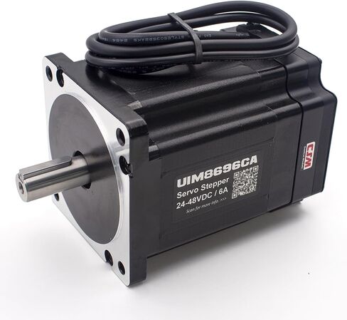 Nema 34 86mm Stepper Motor, Integrated Servo Stepper Smart Motor with Encoder, Driver & Motion Controller, 2000RPM 2-8A 24-48VDC Torque 6.5 N.m (UIM8696CM) in Saudi Arabia