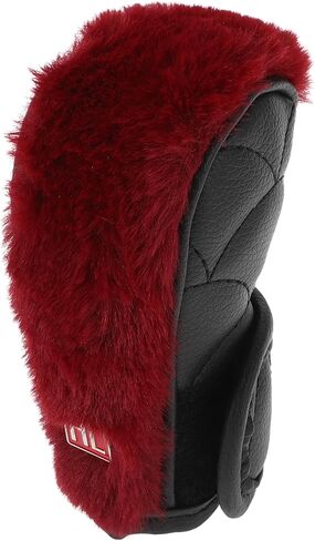 1 Pc Gear Shift Knob Cover Decoration Stick Shifting Handle Protector 12x5cm/4.72"x1.97" Wine Red Faux Leather in Saudi Arabia