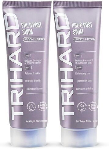 TRIHARD Advanced Swimmer's Lotion | Pre-Swim Skin Shield | Post-Swim Chlorine Moisturizing & Chlorine Removal | Olympian's Choice in Saudi Arabia